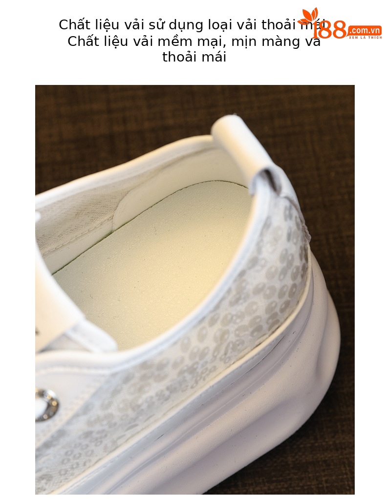 Giày sneaker nữ đế dày chunky mặt lưới phối trắng đa năng — Màu đen chi tiết 8