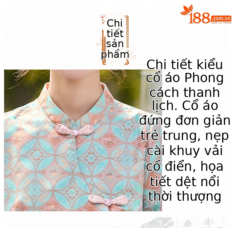 Bộ quần áo nữ mùa hè 2025 áo khoác jacquard quần short hai mảnh phong cách tân cổ điển — Màu xanh lục nhạt, Màu xanh lam, Màu đỏ chi tiết 7