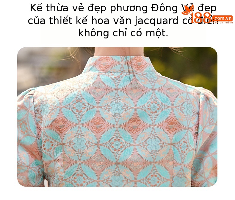 Bộ quần áo nữ mùa hè 2025 áo khoác jacquard quần short hai mảnh phong cách tân cổ điển — Màu xanh lục nhạt, Màu xanh lam, Màu đỏ chi tiết 9
