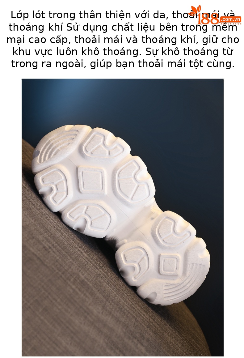 Giày thể thao nữ đế dày tăng chiều cao lưới thoáng khí phong cách bánh xốp — Màu trắng chi tiết 9