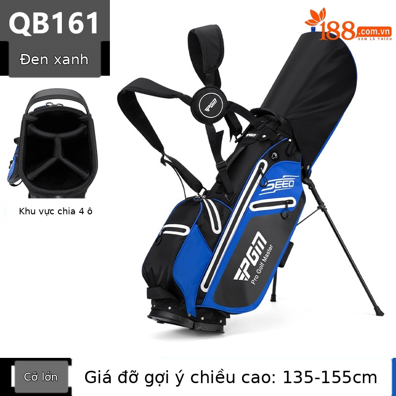 Túi đựng gậy golf trẻ em PGM ba lô đa năng có chân đỡ — Đen xanh lam-lớn [2,18 kg/lỗ thanh công suất lớn/lưu trữ đa năng] QB161, Đen xanh lam trung bình [1,99 kg/lỗ thanh công suất lớn/lưu trữ đa năng] QB161, Đen xanh lam nhỏ [1,88 kg/lỗ thanh công suất lớn/lưu trữ đa năng] QB161, Đen hồng-lớn [2,18 kg/lỗ thanh công suất lớn/lưu trữ đa năng] QB161