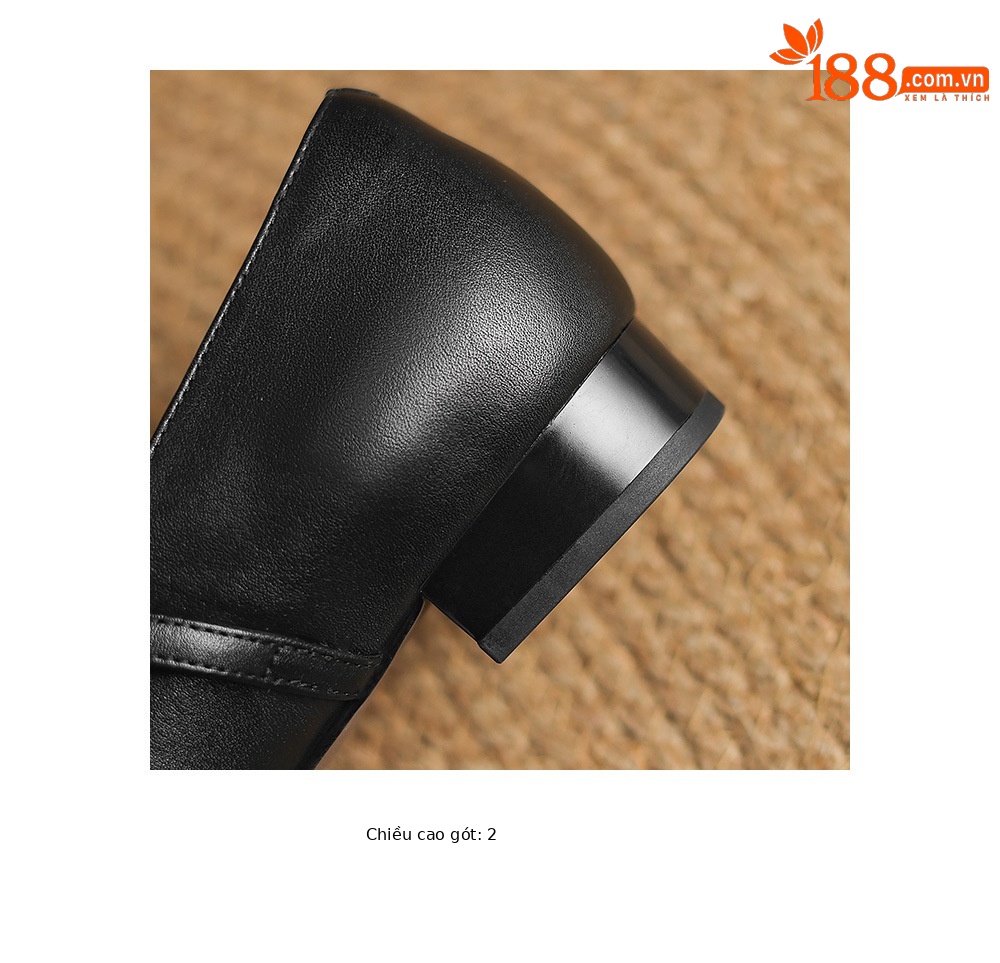Giày Mary Jane nữ mũi vuông da bò lớp một quai ngang khóa T, gót thấp miệng nông — đen chi tiết 21