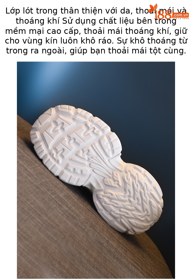 Giày sneaker chunky nữ đế dày tăng chiều cao mặt lưới thoáng khí — Màu be chi tiết 9