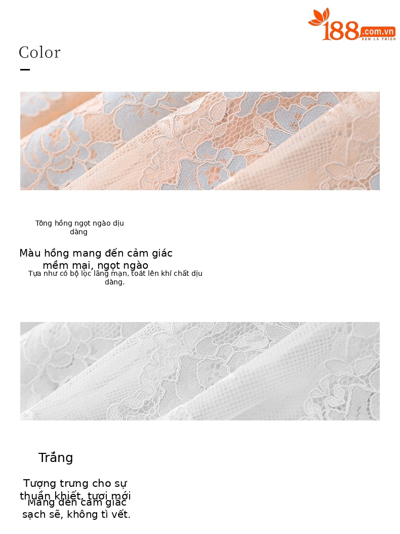 Áo sơ mi ren jacquard phong cách Pháp thanh lịch tay dài — Màu hồng chi tiết 3