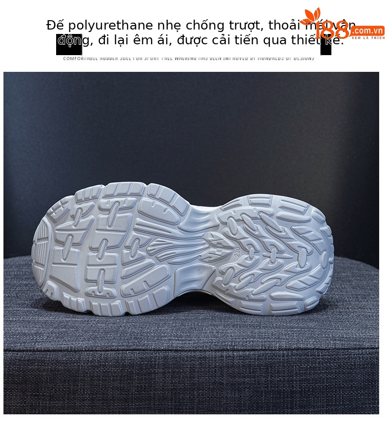 Giày sneaker chunky đế dày độn cao bên trong nữ phong cách thể thao thời trang mùa hè 2025 — M2832 màu đỏ, M2832 màu be, M2832 màu bạc chi tiết 9