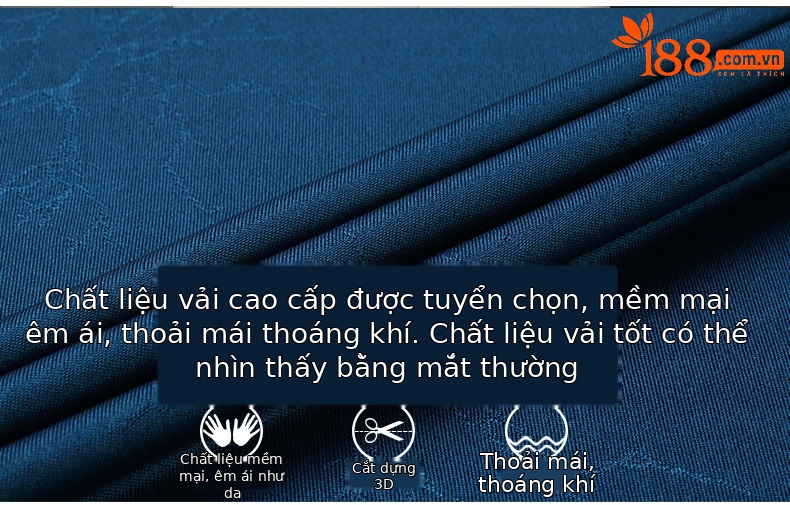 Áo polo nam tay ngắn mùa hè chất liệu acetate mềm mịn, thoáng mát — Hồ xanh 15961 chi tiết 2