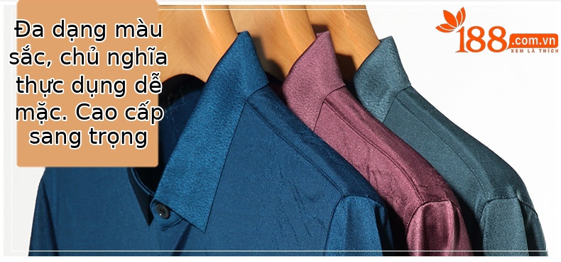 Áo polo nam tay ngắn mùa hè chất liệu acetate mềm mịn, thoáng mát — Hồ xanh 15961 chi tiết 4