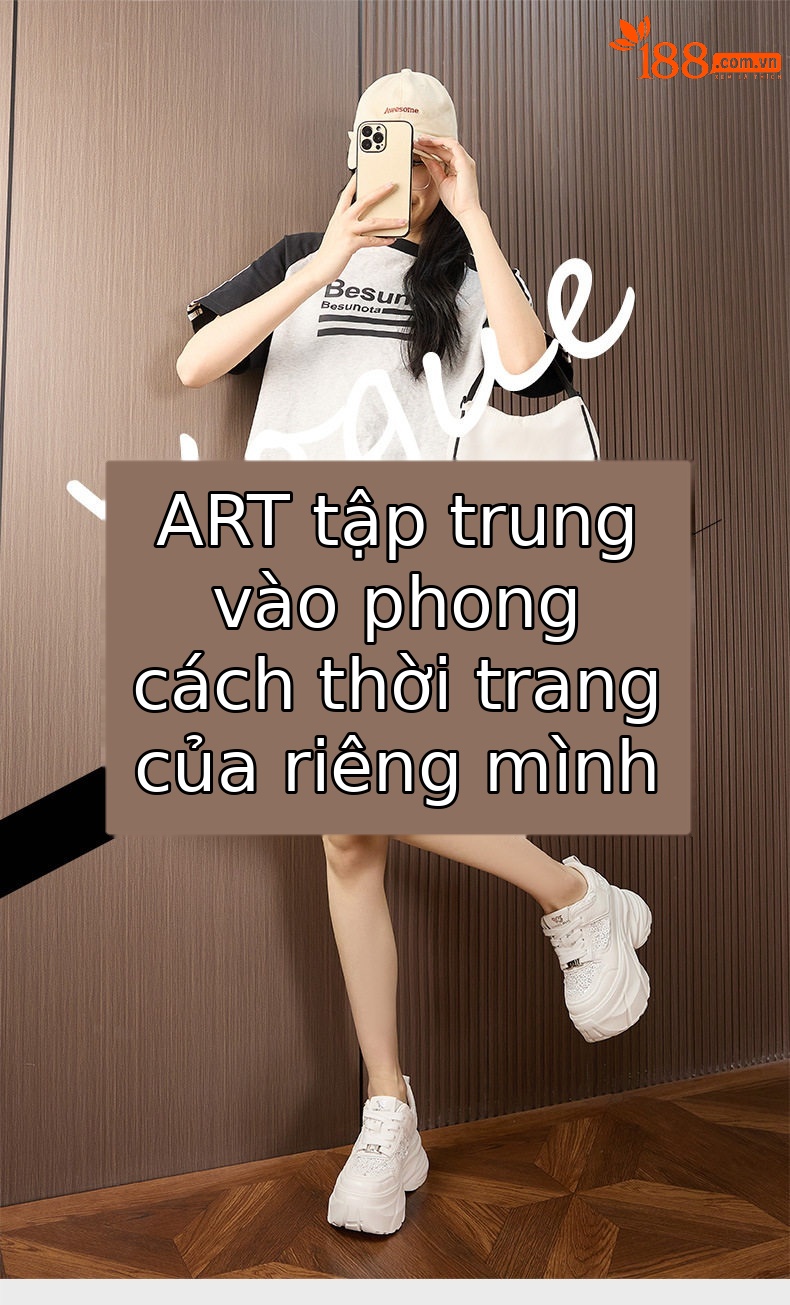 Giày thể thao đế xuồng platform nữ đế dày 8 cm, mũi tròn, dây buộc phối lưới thoáng khí — Bạc, Trắng chi tiết 1