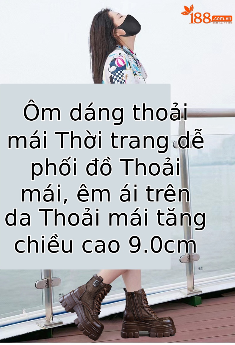 Giày boot Martin đế dày khoét lỗ lưới thoáng khí mùa hè 2026 — M2828 màu be đục lỗ, M2828-1 màu be trong suốt lưới, M2828 màu đen đục lỗ, M2828 màu nâu đục lỗ chi tiết 1