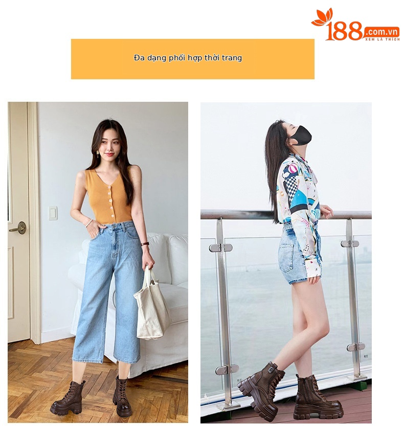 Giày boot Martin đế dày khoét lỗ lưới thoáng khí mùa hè 2026 — M2828 màu be đục lỗ, M2828-1 màu be trong suốt lưới, M2828 màu đen đục lỗ, M2828 màu nâu đục lỗ chi tiết 6