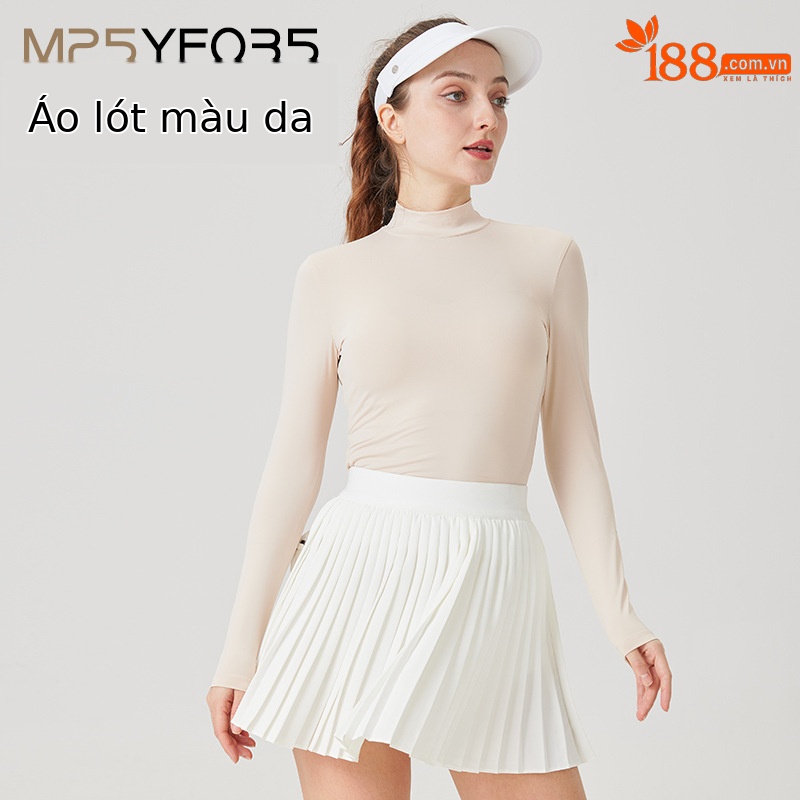 Áo sơ mi có đáy bằng lụa lạnh màu da [UPF50/lụa lạnh mát/thoáng khí và nhanh khô] M25YF035