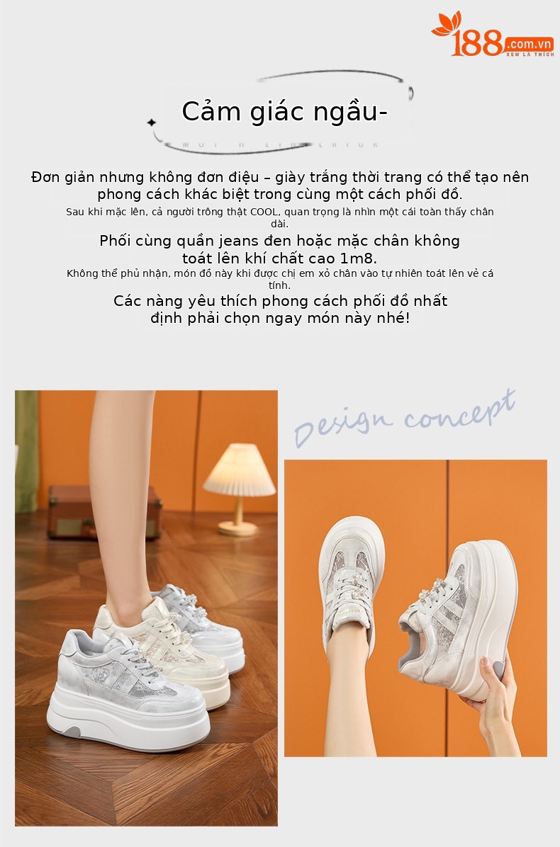 Dép sandal nữ quai chữ V đơn giản, đế wedge cao 8 cm, mũi tròn — Bạc, Len nguyên chất chi tiết 4