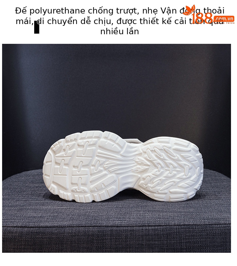Giày sneaker chunky nữ đế dày độn cao bên trong phong cách thời trang mạng mới hè 2026 — M2831 màu tím, M2831 bạc, M 2831m màu chi tiết 9