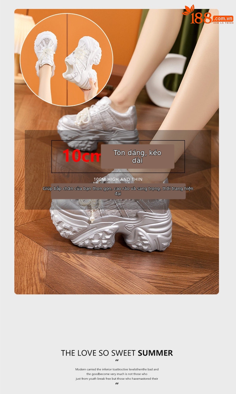 Sandal cao gót nữ hở mũi đế xuồng 2025, gót siêu cao 8 cm, quai ngang dây buộc — Bạc, Trắng chi tiết 9