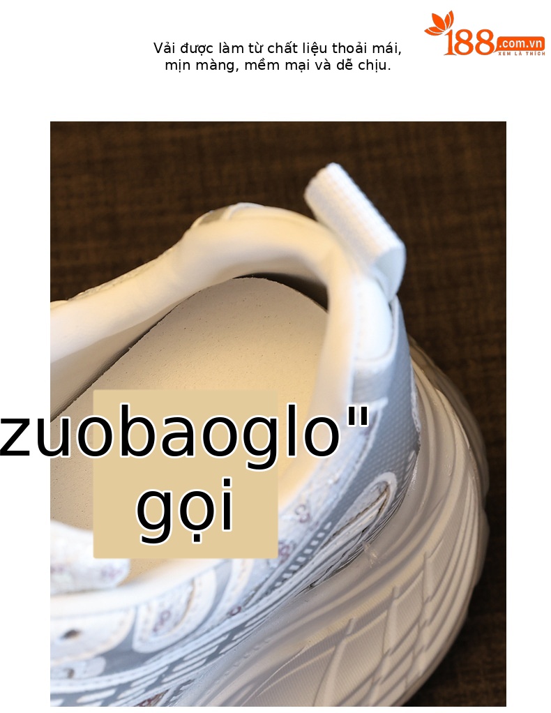 Giày sneaker chunky đế dày tăng chiều cao lưới thoáng khí mùa hè nữ HS9157-66 — Màu trắng chi tiết 8