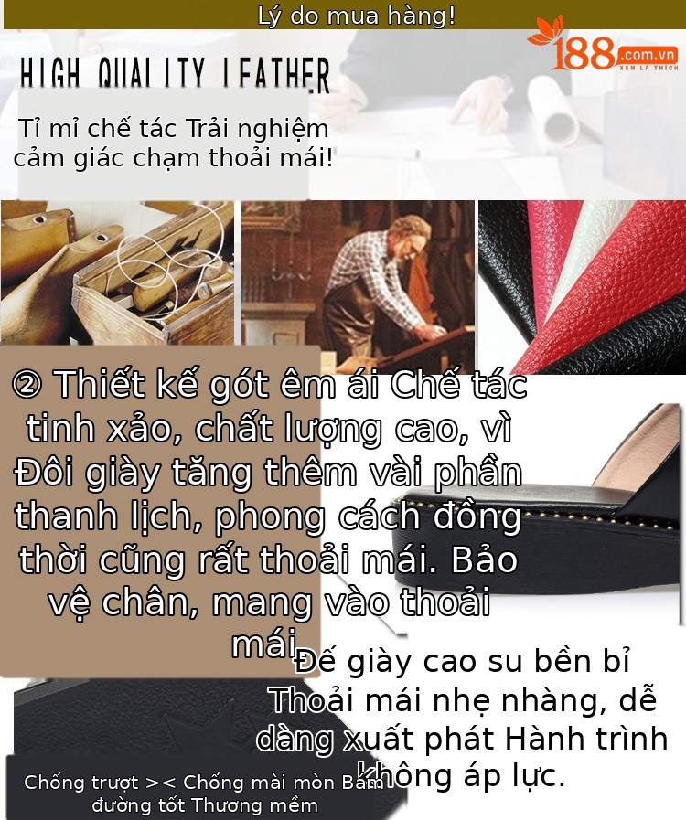 Dép sandal nữ quai chữ V đế mềm da thời trang — nâu chi tiết 6