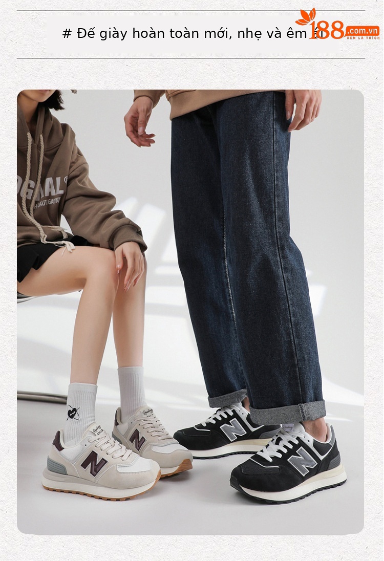 Giày thể thao cổ điển N tăng chiều cao 574 đế dày phong cách chạy bộ — 574LG Yuanzu xám chi tiết 13