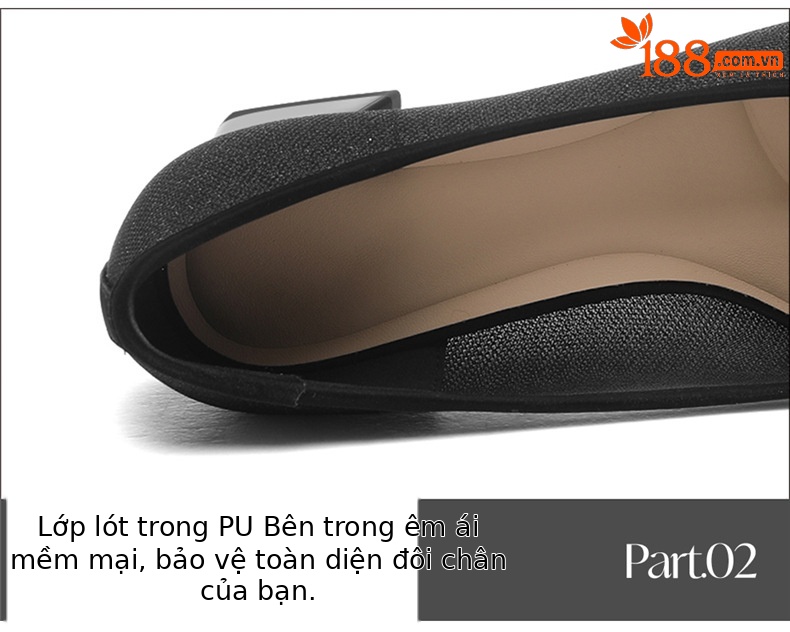 Giày nữ đầu vuông miệng nông lưới da gót vuông thấp xuân hè — 7135 Màu đen, 7135 màu mơ chi tiết 16