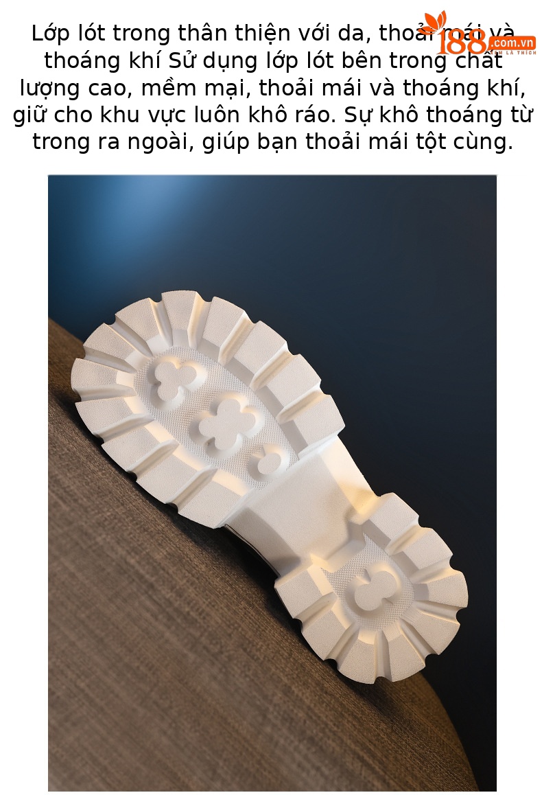 Giày lười nữ đế dày tăng chiều cao miệng nông — Màu be chi tiết 9