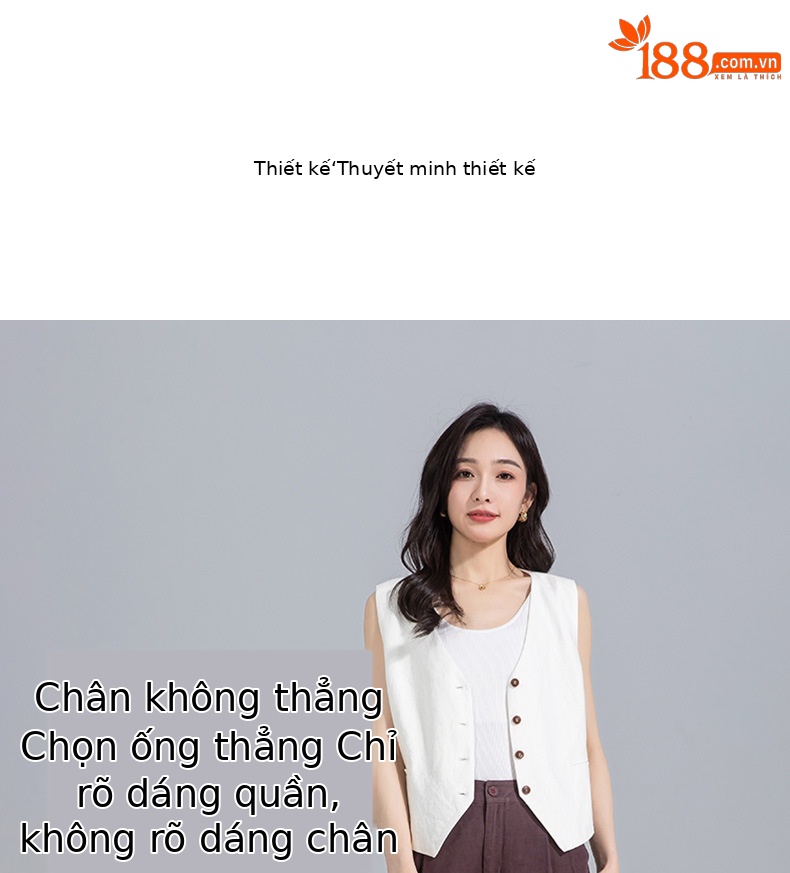 Quần ống rộng nữ cạp cao suông rộng dáng 9 phần vải linen lyocell — màu xanh hải quân chi tiết 11