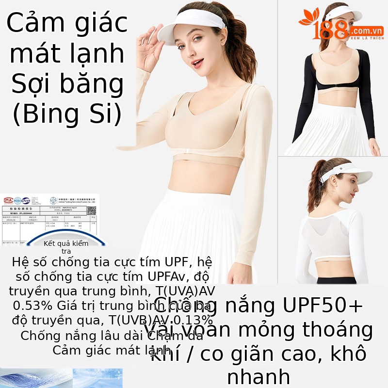 Áo chống nắng nữ dài tay Ice Silk UPF50+ mùa hè — Áo sơ mi đáy trắng YF798 [UPF50+/lụa băng mát/mesh thoáng khí/độ đàn hồi và mềm mại cao]