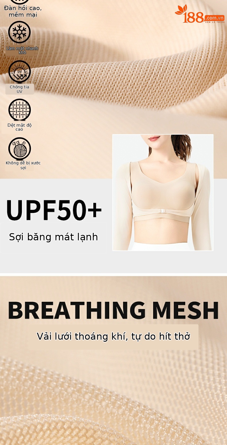 Áo chống nắng nữ dài tay Ice Silk UPF50+ mùa hè — Áo sơ mi đáy trắng YF798 [UPF50+/lụa băng mát/mesh thoáng khí/độ đàn hồi và mềm mại cao] chi tiết 2