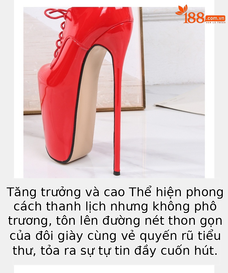 Giày bốt ngắn nữ mũi tròn buộc dây, đế bệt, cổ thấp — Màu trắng (22cm) không trả lại chi tiết 3