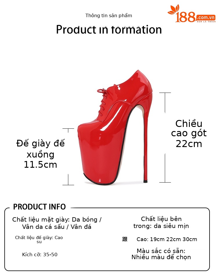 Giày bốt ngắn nữ mũi tròn buộc dây, đế bệt, cổ thấp — Màu trắng (22cm) không trả lại chi tiết 6