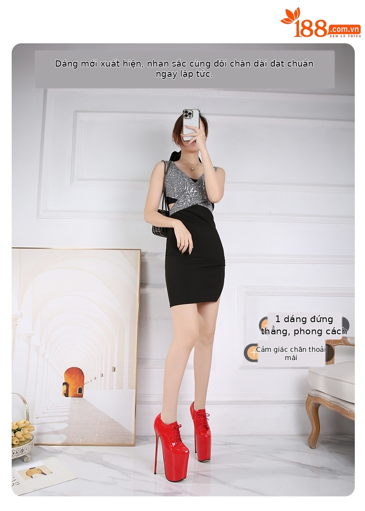 Giày bốt ngắn nữ mũi tròn buộc dây, đế bệt, cổ thấp — Màu trắng (22cm) không trả lại chi tiết 7