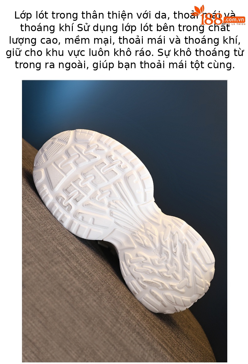 Giày sneaker nữ đế dày rhinestone lưới thoáng khí — Màu be chi tiết 9