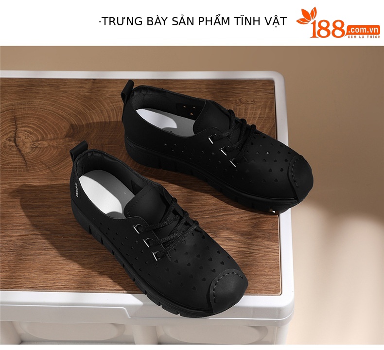 Giày lười nữ kiểu Anh thoáng khí đế mềm mũi vuông có lỗ ren rỗng — 7179 màu đen, 7179m màu chi tiết 13