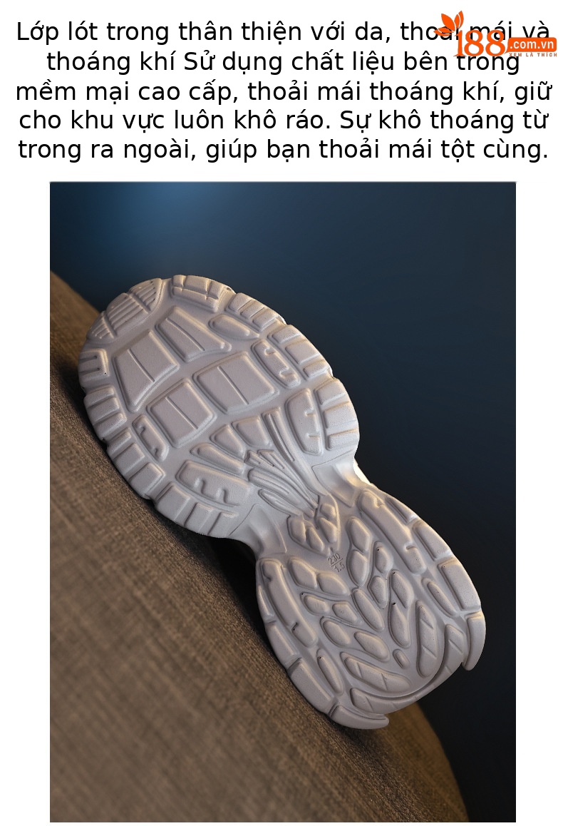 Giày sneaker nữ đế dày tăng chiều cao lưới thoáng khí — Màu trắng chi tiết 9
