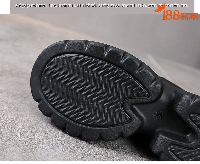 Sandal cao gót nữ hở mũi đế dày gót 9 cm da thật phong cách La Mã — Màu đen chi tiết 7