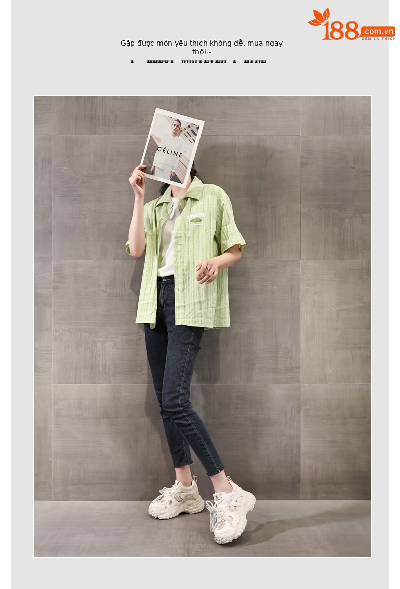 Giày sneaker nữ đế dày tăng chiều cao, phối ngọc trai và nơ, phong cách bánh xốp — Màu be chi tiết 6