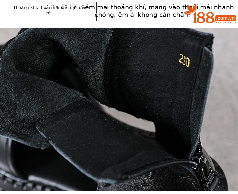 Sandal nữ đế dày da bò kiểu La Mã rỗng tăng chiều cao — đen chi tiết 6