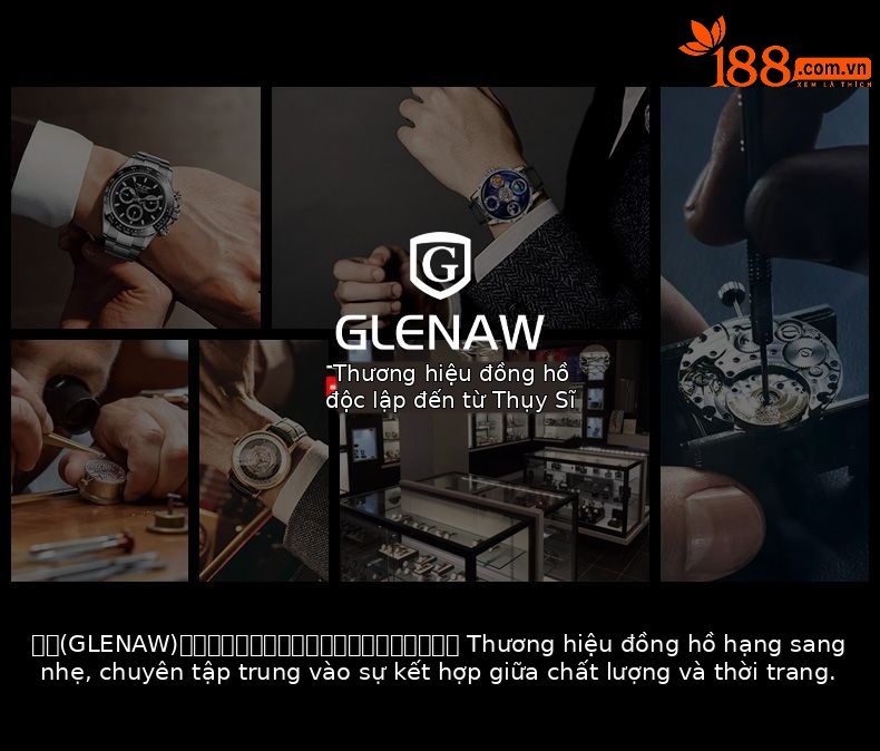 Đồng hồ cơ tự động nam mặt vuông Glenn chống nước dạ quang dây thép — 8655 vỏ đen mặt đen đai thép đen, 8655 vỏ bạc mặt trắng dây thép bạc, 8655 vỏ bạc mặt đen dây thép bạc chi tiết 2