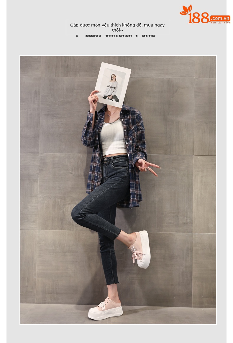 Giày sneaker nữ đế dày tăng chiều cao, mũi tròn bít, phong cách thể thao mùa hè 2025 — Màu be, Màu hồng, Màu vàng chi tiết 5