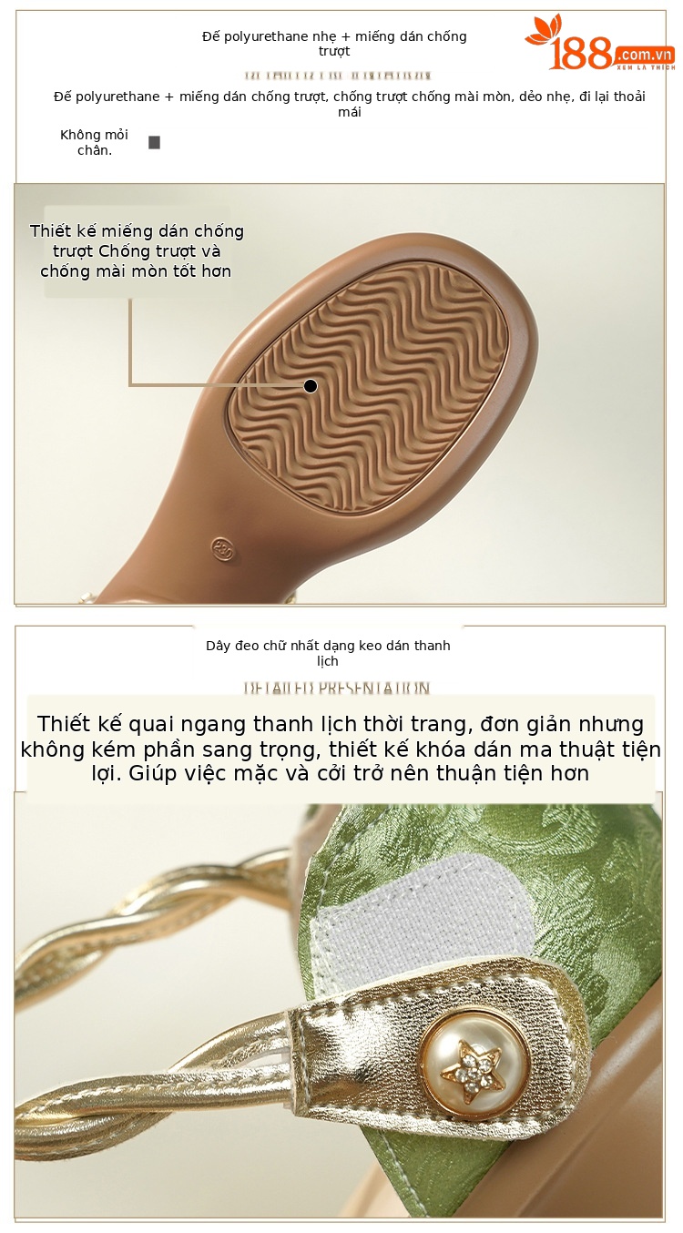 Giày cao gót nữ mũi nhọn da thật phong cách Trung Quốc — đen chi tiết 7