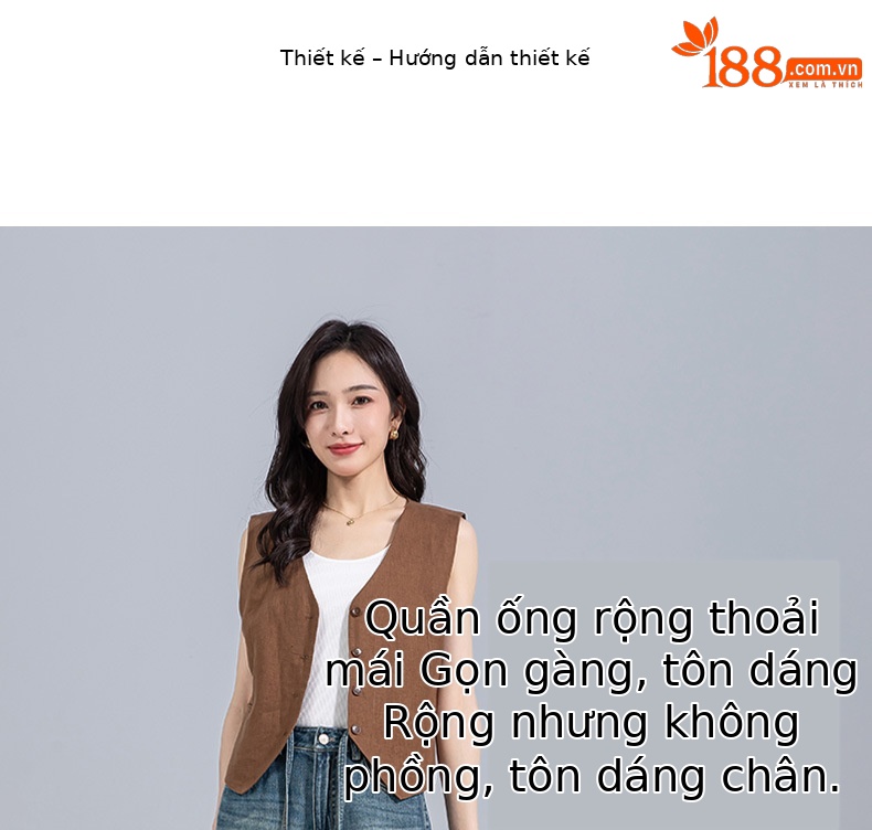 Quần jean ống rộng cạp cao nữ dáng suông ống đứng — Màu xanh lam chi tiết 7
