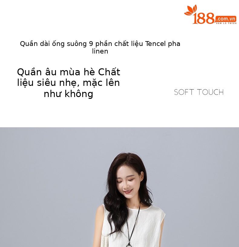 Quần culottes nữ ống rộng cạp cao kẻ sọc linen phong cách Hàn Quốc mùa hè — Caro xanh lam chi tiết 1