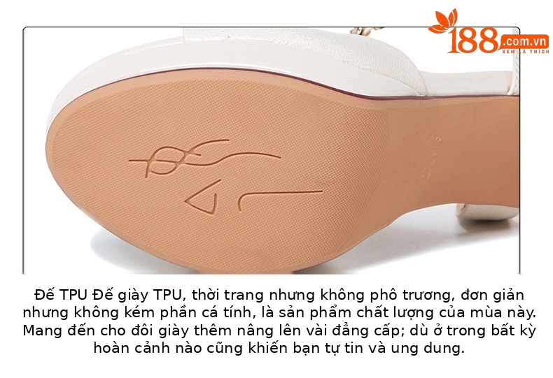 Sandal cao gót hở mũi nữ đế chống nước gót 8 cm mùa hè 2025 — GQ 5439 màu be cao gót 8 cm, GQ 5439 màu đen gót cao 8 cm chi tiết 15