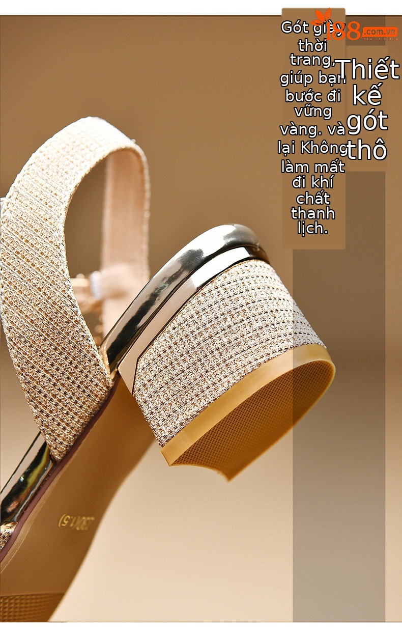 Sandal da thật nữ mũi hở gót thô đế mềm thời trang 2025 — LJ 8089 màu đen, LJ 6702 Màu đen, LJ 6700 màu đen, LJ 6702 Màu be chi tiết 16