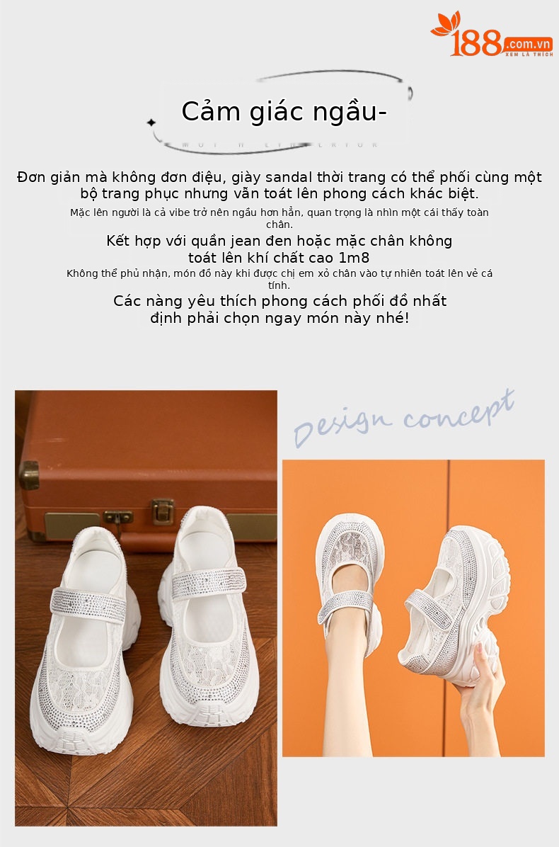 Giày Mary Jane nữ quai ngang có khóa, đế dày tăng chiều cao, gót siêu cao 8 cm — Trắng, Bạc chi tiết 4