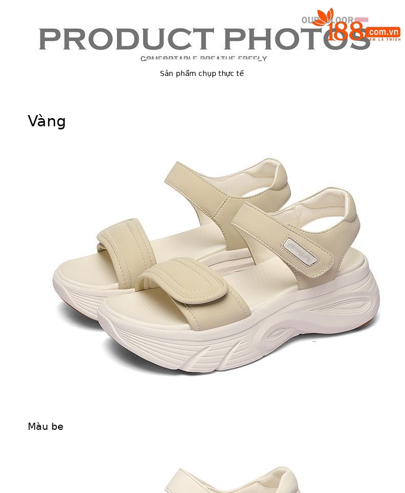 Dép sandal nữ bầu đế dày mềm thể thao mùa hè 2025, gót 4–6.5 cm — JST 1968m màu gót cao 4.5, JST 1611 gót cao màu xanh đen 4, JST 9819 gót cao màu xanh đen 4, JST 2001m màu Chiều cao gót 5 chi tiết 13