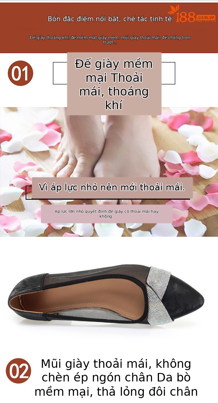 Sandal cao gót nữ đính đá lấp lánh phong cách Hàn Quốc — Màu be chi tiết 2