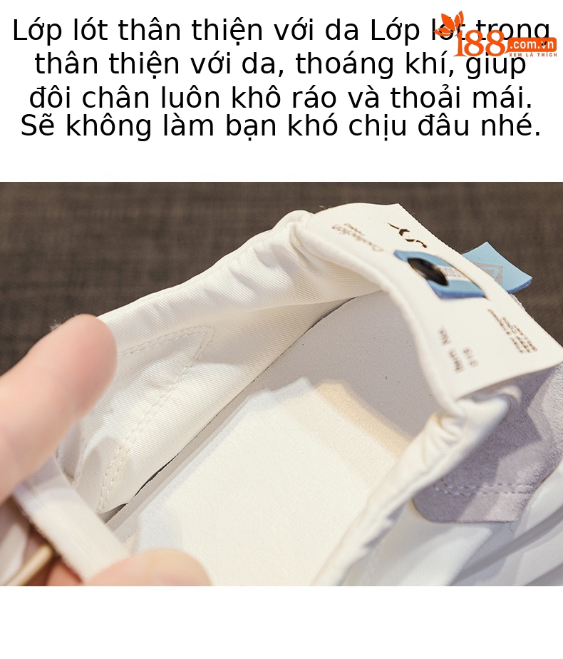 Giày sneaker chunky đế dày nữ mũi tròn tăng chiều cao mùa hè 2025 — M2376 màu vàng, M2376 màu be, M2376 màu xanh lam, M2376 màu hồng chi tiết 5
