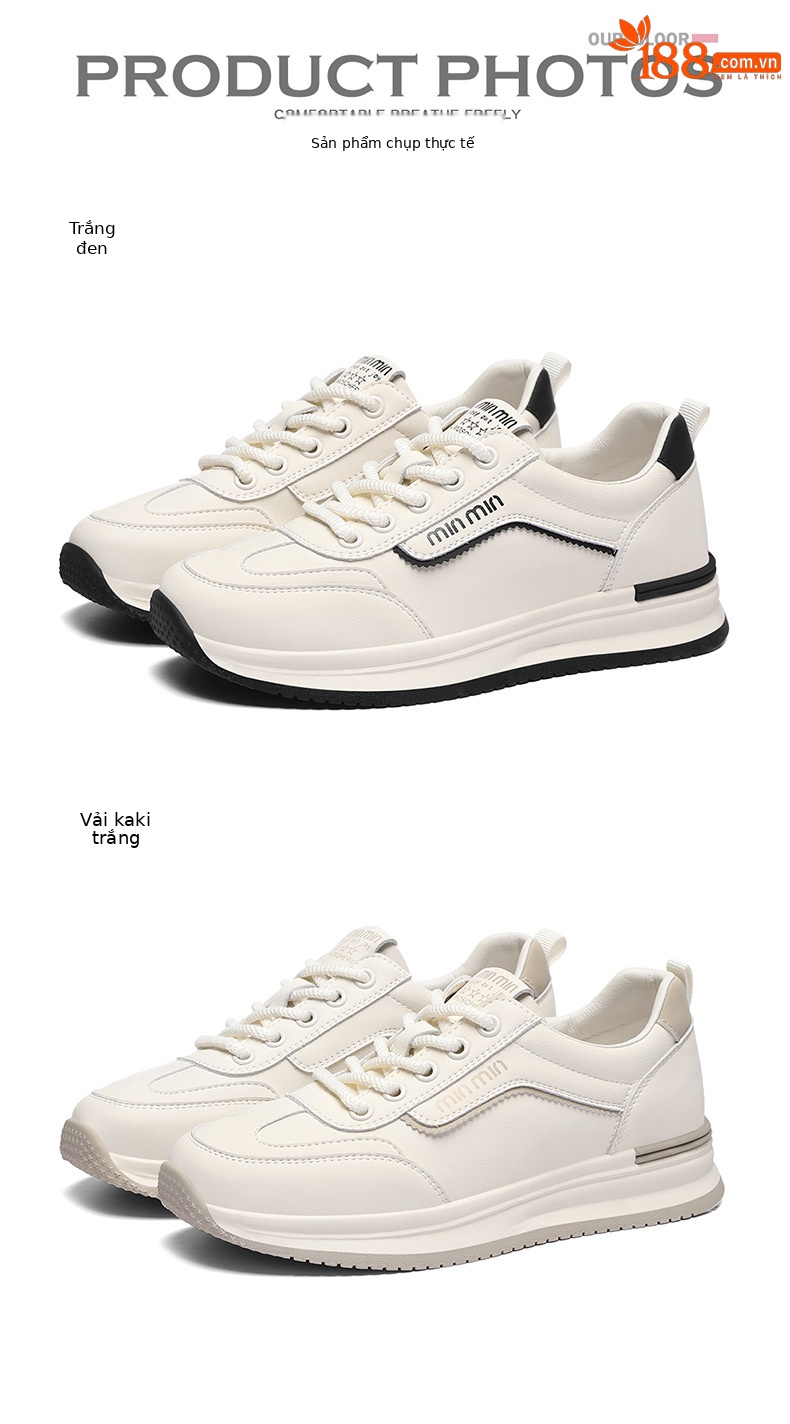 Giày sneaker nữ da thật đế mềm thoải mái, giày du lịch trắng thể thao trung niên mùa xuân hè — JST 1801 kaki trắng, JST 1801-1 kaki trắng thoáng khí, JST 1801-1 trắng đen thoáng khí, JST 1801 trắng đen chi tiết 13