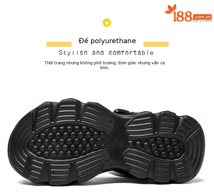 Sandal thể thao nữ đế xuồng gót 7 cm tăng chiều cao mùa hè — GQ FN0231/0610 màu đen gót cao 7 cm, GQ FN0231/0610 màu be gót cao 7 cm chi tiết 9
