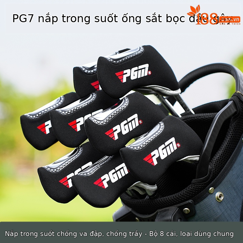 Vỏ bọc gậy golf PGM dày chống va chạm, nắp trong suốt che đầu gậy sắt — Gói 8 màu đen [Số có thể nhìn thấy trên nắp trên trong suốt/phổ biến cho thanh sắt] GT004, Đen 1 gói [Số có thể nhìn thấy trên nắp trong suốt/đa năng cho thanh sắt] GT004