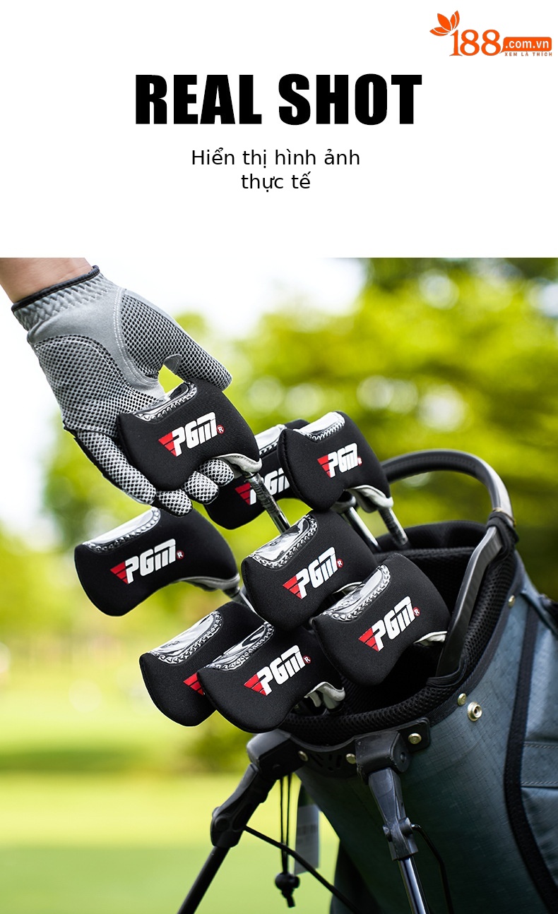 Vỏ bọc gậy golf PGM dày chống va chạm, nắp trong suốt che đầu gậy sắt — Gói 8 màu đen [Số có thể nhìn thấy trên nắp trên trong suốt/phổ biến cho thanh sắt] GT004, Đen 1 gói [Số có thể nhìn thấy trên nắp trong suốt/đa năng cho thanh sắt] GT004 chi tiết 6